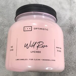 LAB Candles Wild Rose Lychee 16.8 oz Jar Candle New